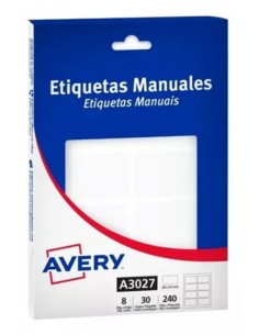 Etiqueta Avery A3027 X 30 Planchas