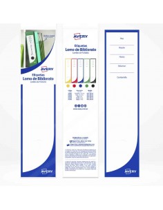 Etiqueta Avery Lomo De Bibliorato