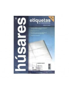 Etiqueta Husares H34101 A4 Hoja Entera Autoadhesiva Obra...
