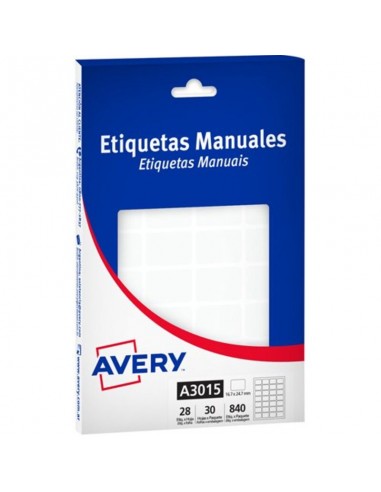 Etiqueta Avery A3015 X 30 Planchas