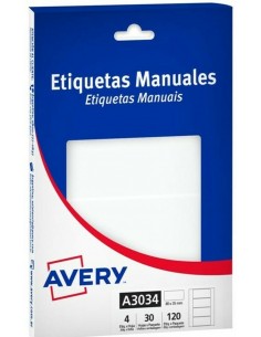 Etiqueta Avery A3034 X 30 Planchas