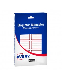 Etiqueta Avery 3233 X 30 Planchas