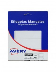 Etiqueta Avery A3034 X Unidad