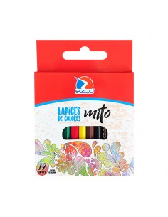 Lapiz De Color Mito Corto Ezco X 12 Unidades