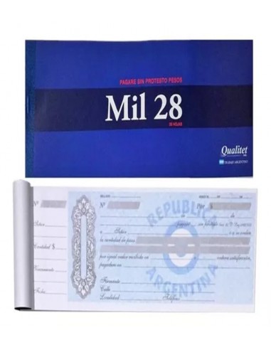 Talonario Con Talon Pagare En Dolares Mil28