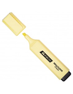 Resaltador Ezco Chato Pastel Punta Biselada Amarillo