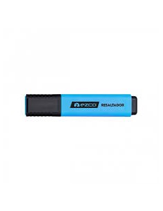 Resaltador Ezco Chato Neon Celeste