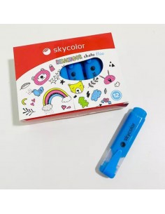Resaltador Skycolor Chato Fluor Celeste