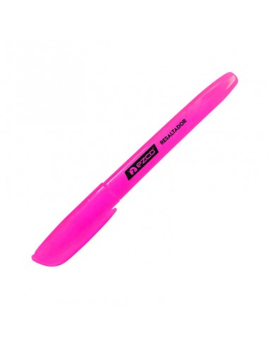 Resaltador Ezco Circular Punta Biselada Rosa