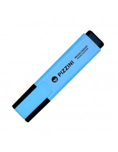 Resaltador Pizzini Plano Punta Biselada 1280ce Celeste