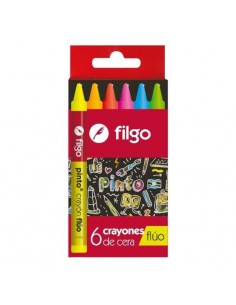 Crayones Filgo De Cera Pinto Fluo X 8