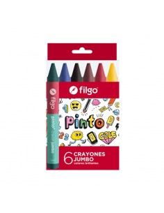 Crayones Filgo De Cera Pinto Jumbo X 6