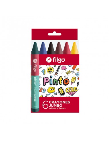 Crayones Filgo De Cera Pinto Jumbo X 6