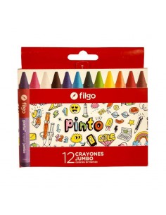 Crayones Filgo De Cera Pinto Jumbo X 12