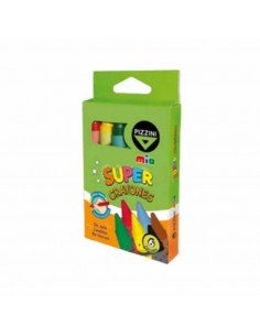 Crayones Pizzini Super 10 X 1 Cm De Cera 9206 X 6