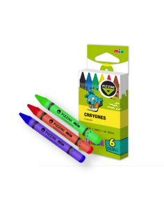 Crayones Pizzini 9 X 0,6 De Cera Colores Intensos 9306