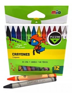 Crayones Pizzini 9 X 0,6 De Cera 9312 X 12
