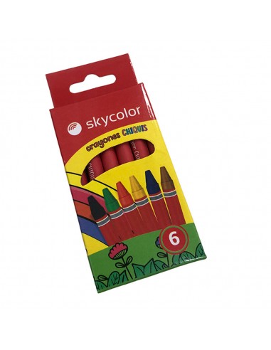 Crayones Skycolor De Cera Jumbo Colores...