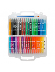 Crayones Ezco Gel Valija Mas Pincel 3 En 1 X 36