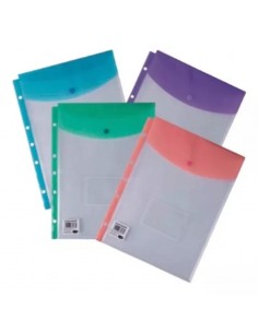Sobre Folio Con Boton A4 Con 5 Perforaciones Surtidos...