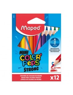 Lapices De Colores Cortos Strong Maped Estuche X 12