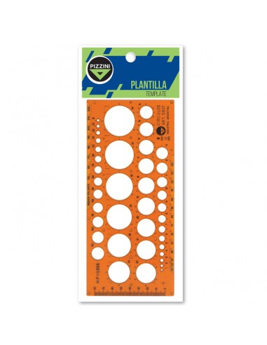 Plantilla Circulos Pizzini 5801 De 1 A 34 Mm De...