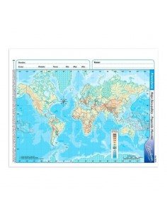 Mapa Planisferio Fisico Politico N5 Alfa