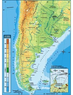 Mapa Argentina Fisico Politico N5 Alfa