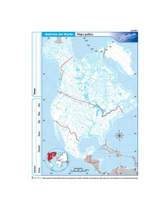 Mapa America Del Norte Politico N3 Alfa