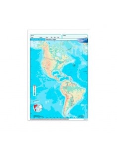 Mapa America Fisico Politico N5 Alfa