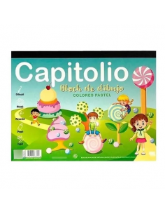 Block De Dibujo Emblocado Capitolio N5 Pastel 22 X 29,5...