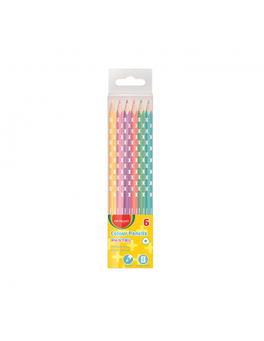 Lapiz Triangular Keyroad Colores Pastel X 6...