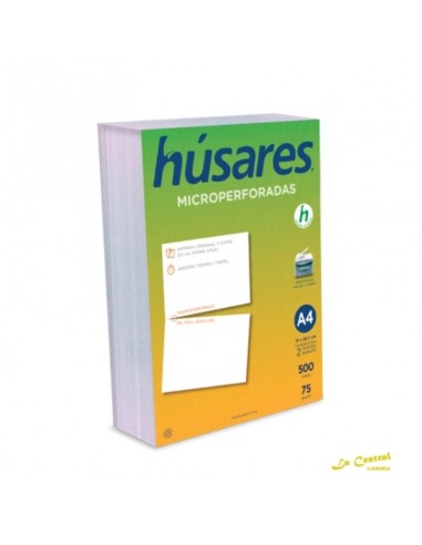Resma Husares A4 Microperforada Al Medio Cod...