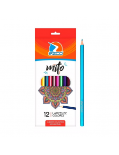 Lapiz De Color Mito Largo Ezco X 12 Unidades