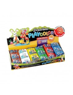 Plastilina Playcolor Colores Surtidos Caja X 24 Unid