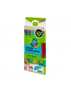 Lapices De Madera Triangulares Acuarelables 12 Colores...