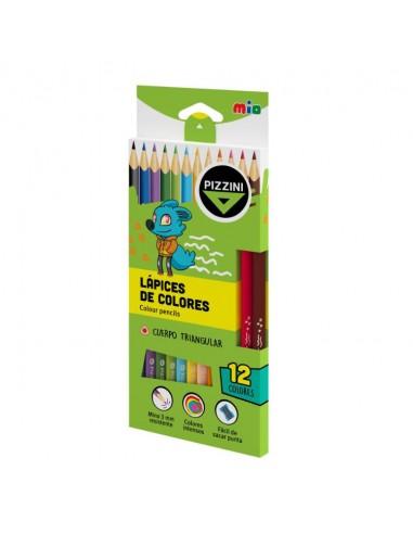 Lapices De Madera Triangulares Largos 12...