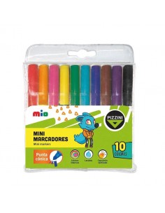 Marcador Pizzini Punta Conica Mini Al Agua Estuche 10...