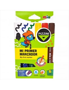 Marcador Al Agua Pizzini Mi Primer Marcador 6 Colores 8606