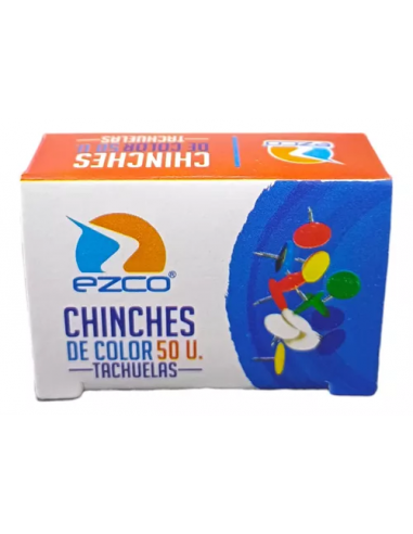 Chinches Ezco De Colores X 50 Unid