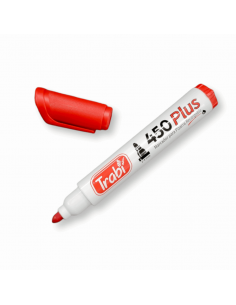 Marcador Trabi 450 Para Pizarra Blanca Rojo Recargable