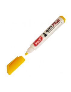 Marcador Trabi 450 Para Pizarra Blanca Amarillo Recargable