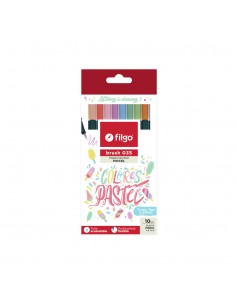 Marcador Filgo Brush 035 Colores Pastel X 10