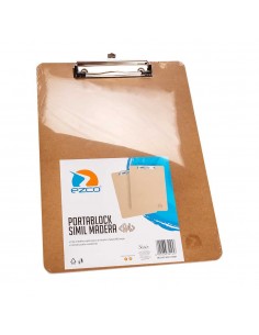 Porta Block Ezco Simil Madera A4