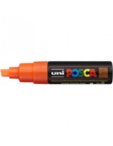 Marcador Posca Pc-8k Punta Chanfle Naranja