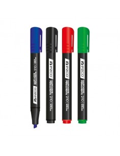 Marcador Ezco Permanente 210 Punta Biselada Azul
