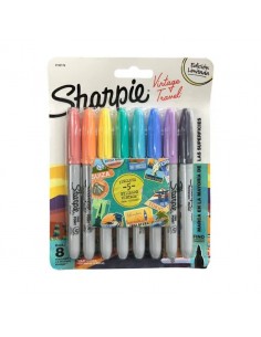 Marcador Sharpie Vintage X 8 Colores + 5 Stickers 2152176