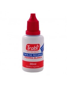 Tinta Trabi Pizarra Blanca Gotero Rojo 30 Cc