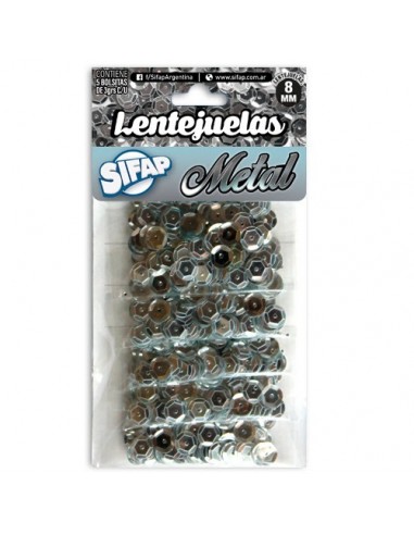 Lentejuelas Sifap Metal X 5 Bolsas