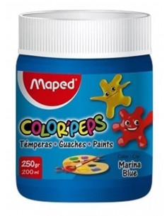 Tempera Maped Pote 250 Gr Azul
